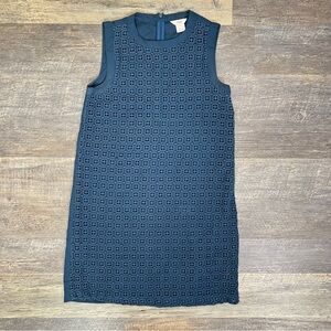 Joe Fresh navy blue sleeveless shift dress size 4 B49
